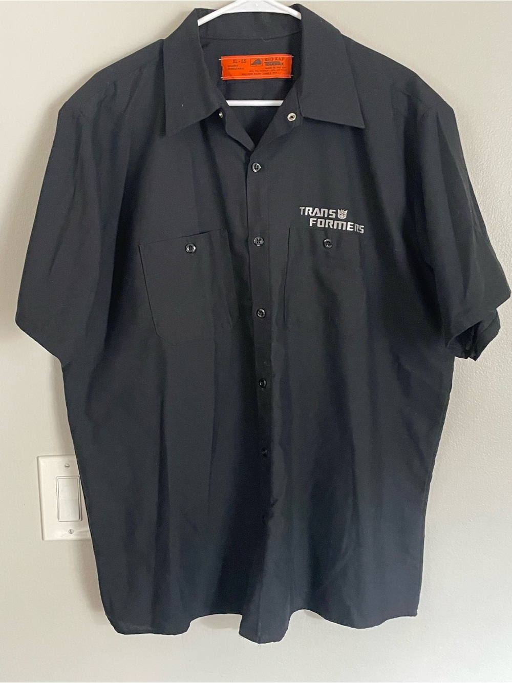 Vtg Y2K 2000 Red Kap Megatron Transformers G1 Work Shirt Sz XL USA Hasbro